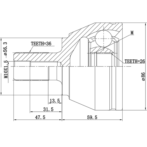Z87596R — ZIKMAR — Шрус Наружный