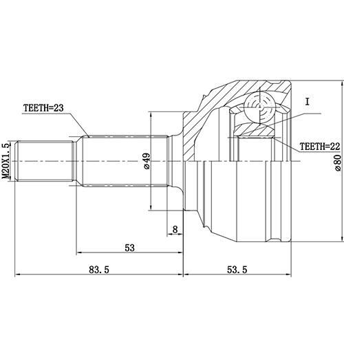 Z87616R — ZIKMAR — Шрус Наружный