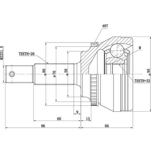 Z87618R — ZIKMAR — Шрус Наружный