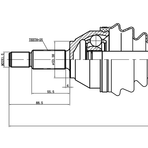 Z87878R — ZIKMAR — Приводной вал