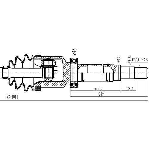 Z87987R — ZIKMAR — Приводной вал