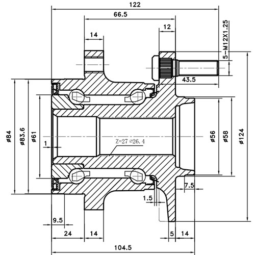 Z89659R — ZIKMAR — Ступица задняя