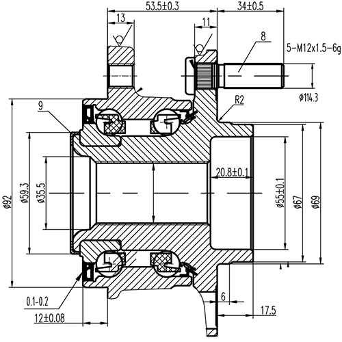 Z89904R — ZIKMAR — Ступица передняя